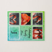 カスタマイ祝ズ可能な家族写真の保存 ジグソーパズル (横)