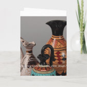 カスタマイ空白のズ可能なギリシャの花瓶グリーティングカード3 カード (裏面)