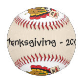 カスタマイ間抜けズ可能な感謝祭七面鳥 野球ボール (正面)