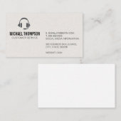 カスタマサポートのヘッドセット | 企業の 名刺 (正面/裏面)