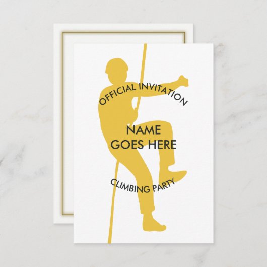 カスタマブルロック登山パーティの招待状 招待状 (正面/裏面)