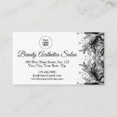 カスタマーアプリシエーション 黒と白のロゴ 名刺 (正面)