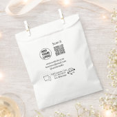 カスタマーケアにテキストまたはWhatsAppで問い合わせる QRコード ビジネス フェイバーバッグ (クリップ留めされた状態)