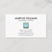 カスタマーサポート コンピュータ ロゴ 名刺 (正面)