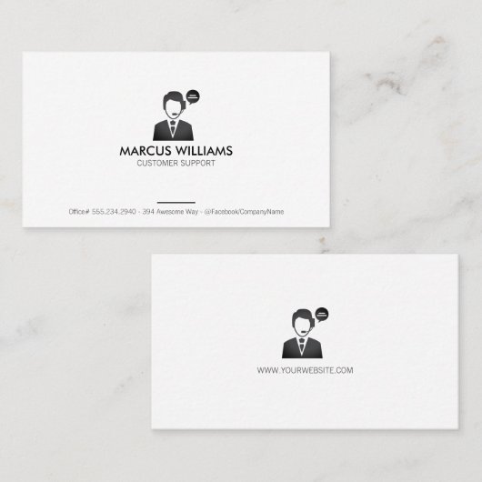 カスタマーサポート 名刺 (正面/裏面)