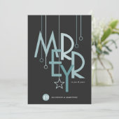 カスタマーサンキューホリデーシンプルティール(緑がかった色) シーズンカード (スタンド正面)