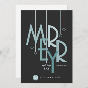 カスタマーサンキューホリデーシンプルティール(緑がかった色) シーズンカード