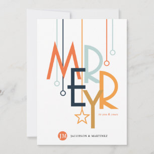 カスタマーサンキューホリデーシンプルメリー シーズンカード