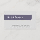 カスタマーサービスの単純化した人のスタイル 名刺 (裏面)