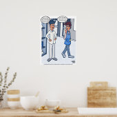 カスタマーサービスの漫画 ポスター (キッチン)