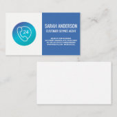 カスタマーサービスエージェント |コールセンターの電話アイコン 名刺 (正面/裏面)