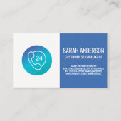 カスタマーサービスエージェント |コールセンターの電話アイコン 名刺 (正面)