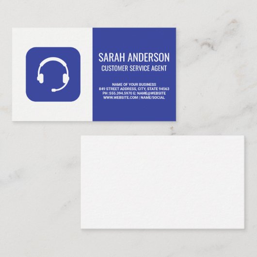 カスタマーサービスエージェント |ヘッドセット 名刺 (正面/裏面)