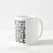 カスタマーサービス担当者のVoicを使用しない コーヒーマグカップ (正面右)