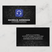 カスタマーサービス担当者 ヘッドセット | 幾何学 名刺 (正面/裏面)