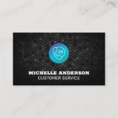 カスタマーサービス24 H電話ロゴ 名刺 (正面)