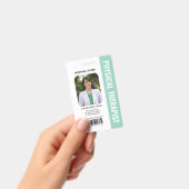カスタマー理学療法士医療スタッフティールID バッジ (手持ち)