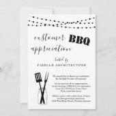 カスタマー アプリーシエーション ビジネス BBQ パーティー 招待状 (正面)