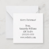 カスタマー クリスマス ジョイ ボホ ハoliday ノートカード (裏面)