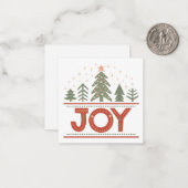 カスタマー クリスマス ジョイ ボホ ホリデー ノートカード (正面/裏面インサイチュ)