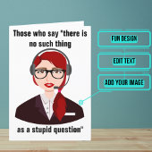 カスタマー・サービス担当おもしろい誕生日・カード カード