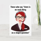 カスタマー・サービス担当おもしろい誕生日・カード カード (正面)