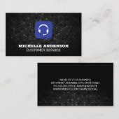 カスタマー・サービス担当ヘッドセット |幾何学的 名刺 (正面/裏面)