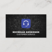 カスタマー・サービス担当ヘッドセット |幾何学的 名刺 (正面)
