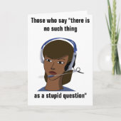 カスタマー・サービス担当者のおもしろい誕生日 カード (正面)