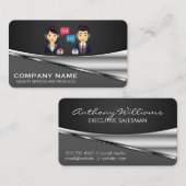 カスタマー・サービス・ワーカー | ヘッドセット | コールセンター 名刺 (正面/裏面)