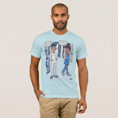 カスタマー・サービス(淡青色) Tシャツ (正面フル)