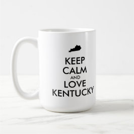 カスタマ保イズ可能なCALM  AND LOVE KENTUCKY コーヒーマグカップ