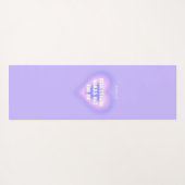 カスタムあなたの名前パープルオーラハート発現 ヨガマット (裏面(横))