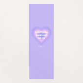 カスタムあなたの名前パープルオーラハート発現 ヨガマット (正面)