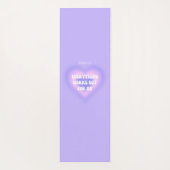 カスタムあなたの名前パープルオーラハート発現 ヨガマット (裏面)