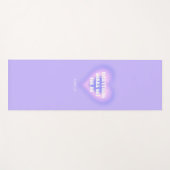 カスタムあなたの名前パープルオーラハート発現 ヨガマット (正面(横))