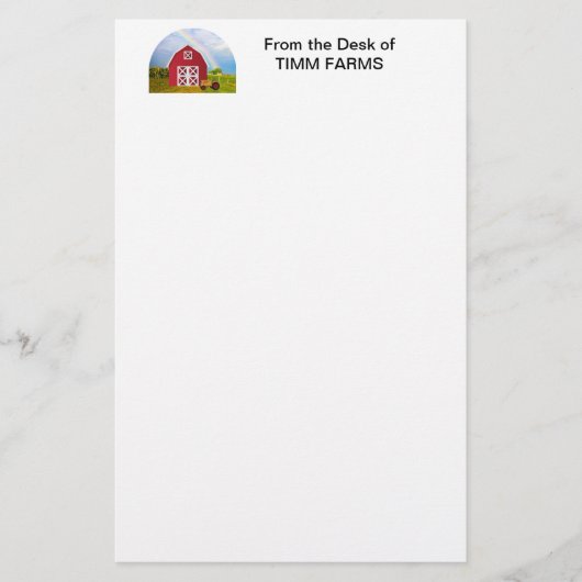 カスタムあなたの名前レッドバーンブルースカイ 便箋 (正面)