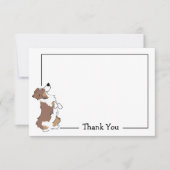 カスタムありがとう可愛いドッグノートカード サンキューカード (正面)