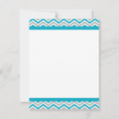 カスタムありがとう甘いシェブロンアクアグレイ ノートカード (裏面)