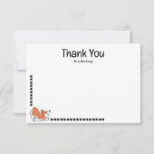 カスタムありがとう赤いCorgiかわいい犬のノートカード サンキューカード (正面)