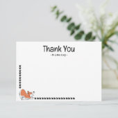 カスタムありがとう赤いCorgiかわいい犬のノートカード サンキューカード (スタンド正面)