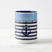 カスタムいかりの歓迎パタストライプーン ツートーンマグカップ (中央)