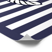 カスタムいかりの歓迎パタストライプーン ポスター (角)