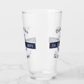 カスタムいかりネイビ航海のーブルーホワイト タンブラーグラス (左)