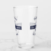 カスタムいかりネイビ航海のーブルーホワイト タンブラーグラス (右)