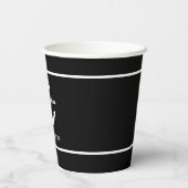 カスタムいかりブラックボート名の場所 紙コップ (裏面)