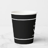 カスタムいかりブラックボート名の場所 紙コップ (正面)