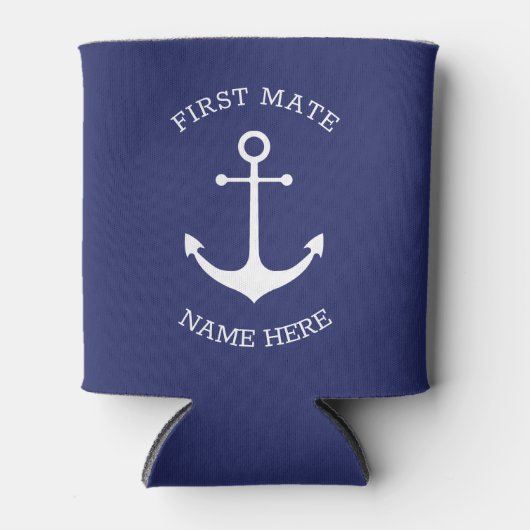 カスタムいかり海軍、ファーストメイト航海の名 缶クーラー (正面)