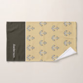 カスタムいかり航海のサンドタンブラウン バスタオルセット (ハンドタオル)