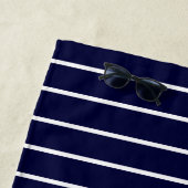 カスタムいかり航海のバスルームネイビーブルービーチ ビーチタオル (インサイチュ)